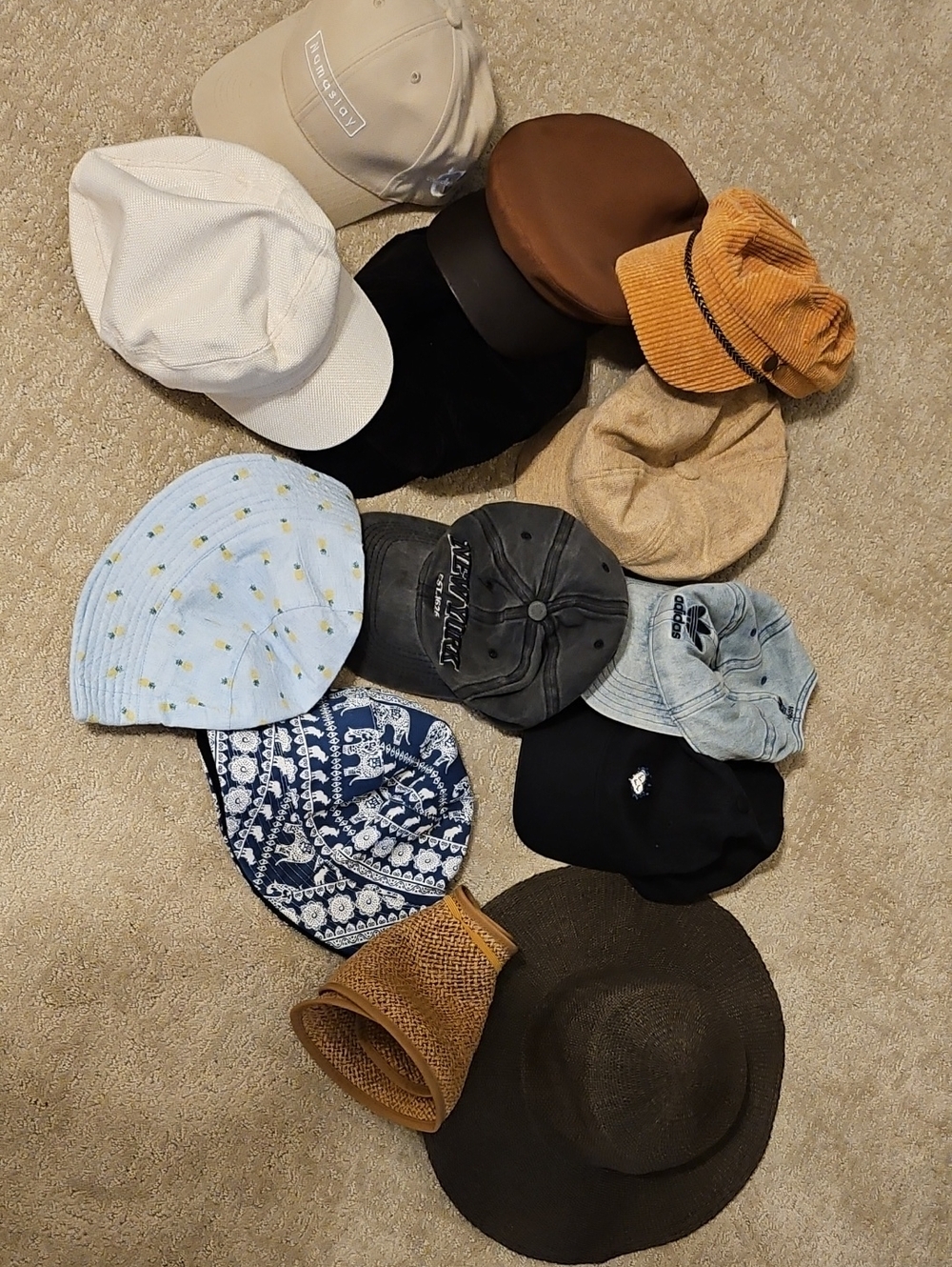 Mixed Hat Lot - Neutral, Brown, Denim, Blue, Black, White
